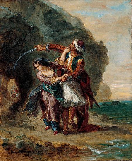 Eugene Delacroix Selim and Zuleika Spain oil painting art